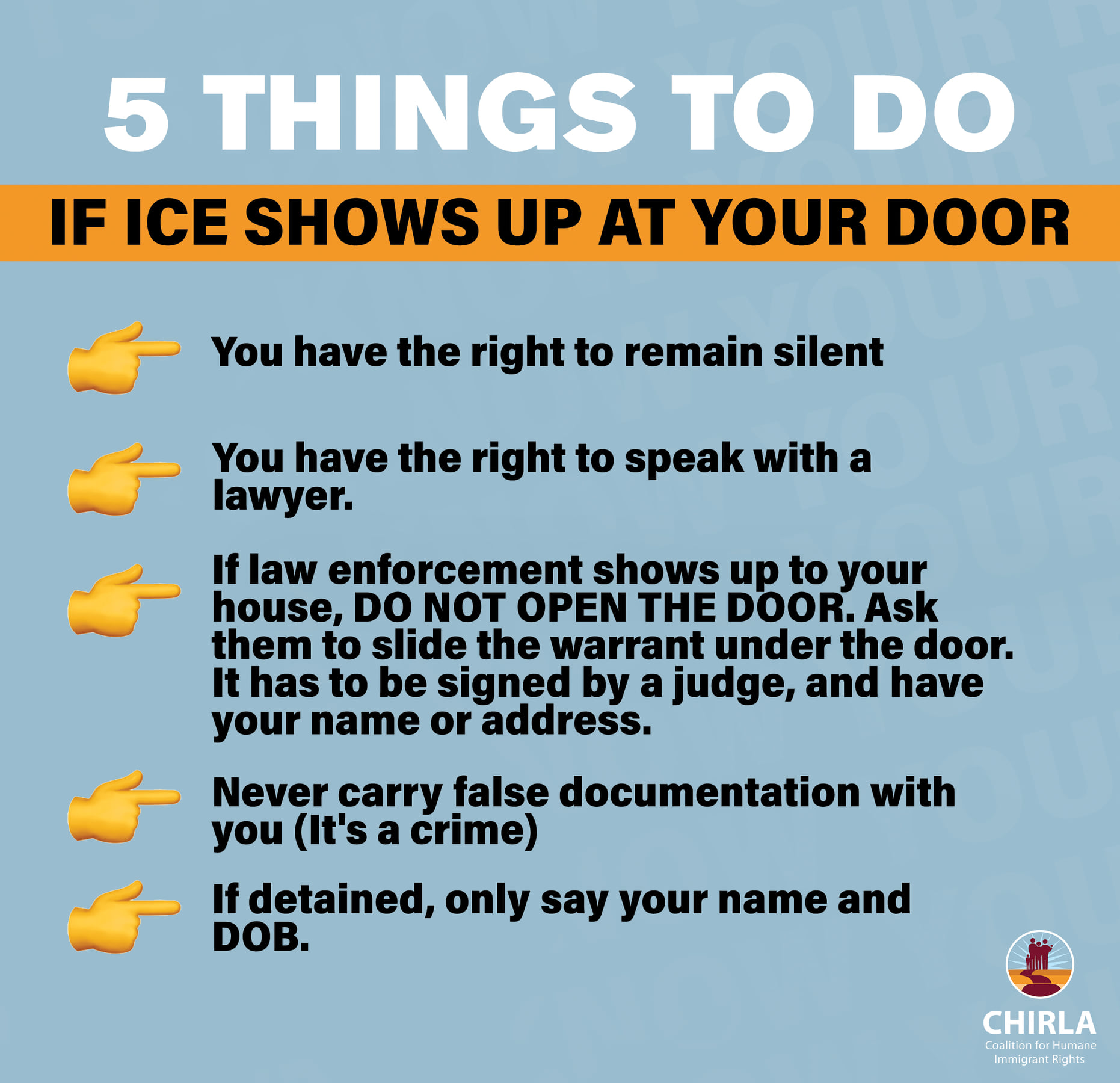 5 things to do if ICE shows up at your door